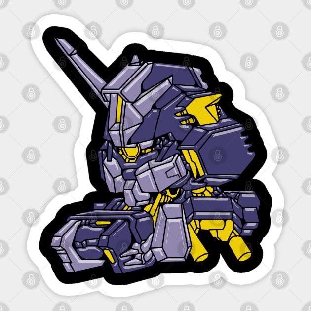 Crborg head Sticker by Urbanprint